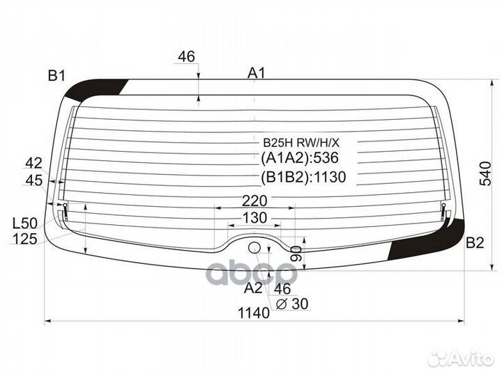 Стекло заднее с обогревом mazda familia/323 5D