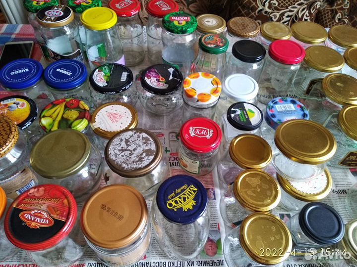 Баночки винтовые с крышками маленькие до 950 мл