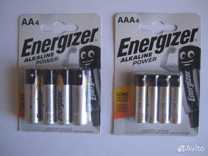 Батарейки алкалиновые Energizer AA, ааа, 4 шт