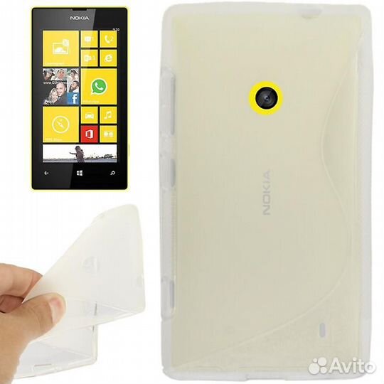 Силиконовый чехол для Nokia Lumia 520 (прозрачный)
