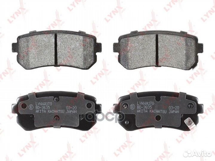 Колодки тормозные дисковые зад BD3635 lynxauto
