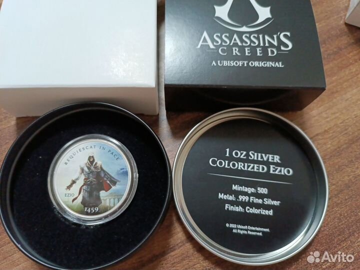 2023 США Assassin's creed Ezio Ецио серебро