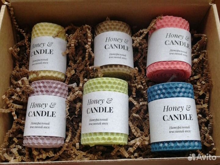 Свечи восковые в подарочной коробке