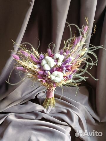 Свадебный букет невесты из сухоцветов
