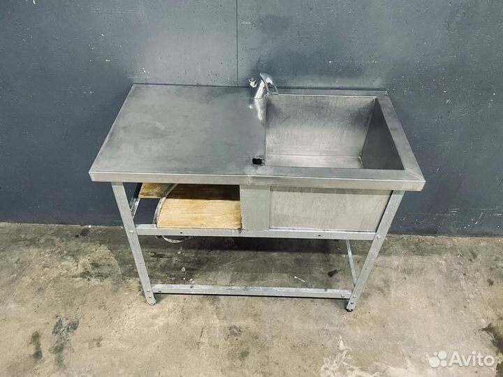 Ванна моечная с раб. поверхностью 100х53 см