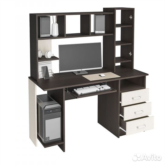 Компьютерный стол кс-002 венге/дуб белфорд