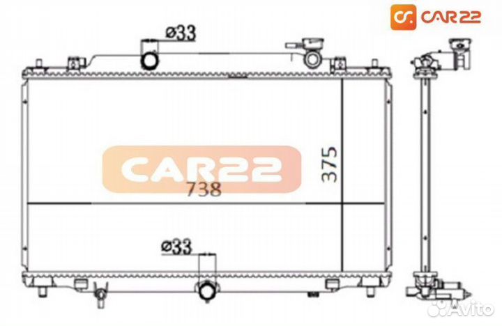 Радиатор двс передний Mazda Mazda 6 GJ PEY5 2012