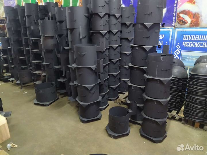 Чугунный казан и печь 12 литров