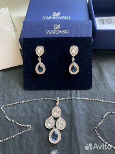 Swarovski серьги+колье