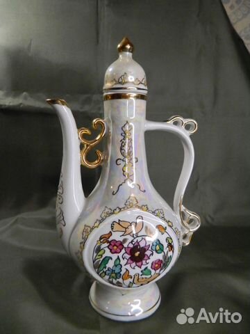 Кофейник с цветочным декором Фарфор СССР