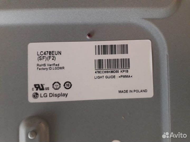 T-con lc470due-sfr1 control ver 1.0 68 LG 47LA644V