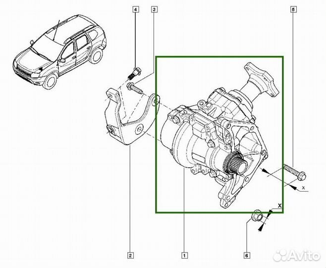 Раздаточная коробка Renault Duster полный привод