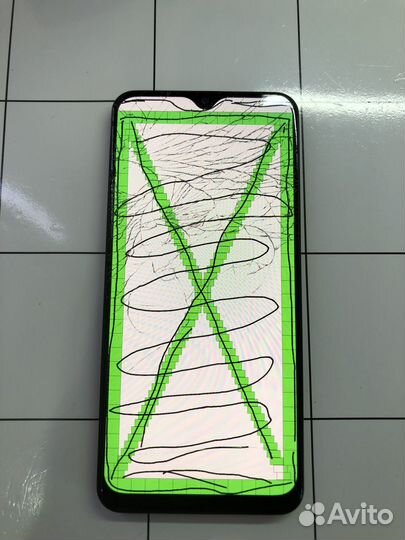 Дисплей в раме оригинал Samsung A30S битый