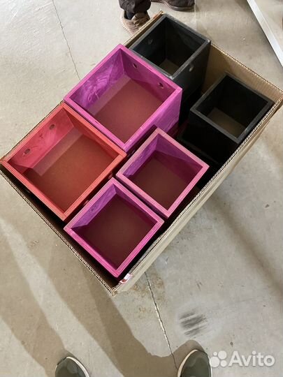 Корзинки Ящики деревянные фанерные для флористики