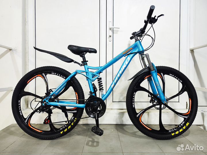 Велосипед kimiko 26'' на литых дисках 2х подвесный