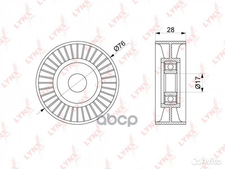 Ролик натяжной приводного ремня PB5218 lynxauto
