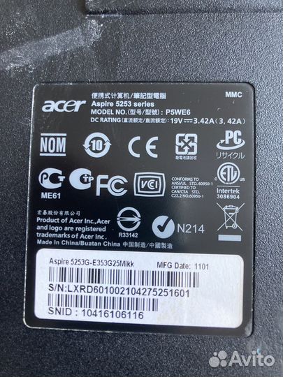 Ноутбук acer