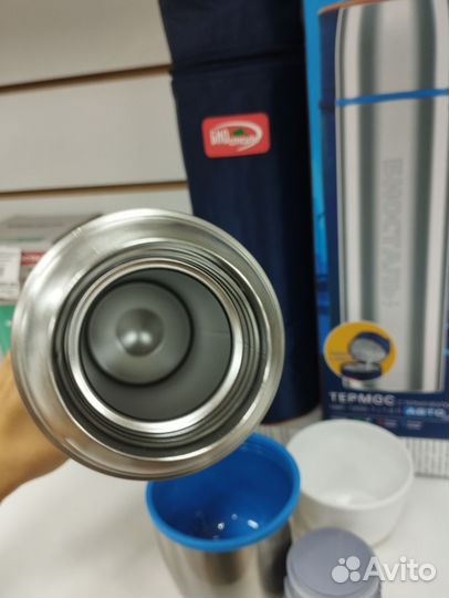 Термос с чехлом Биосталь 1,2л