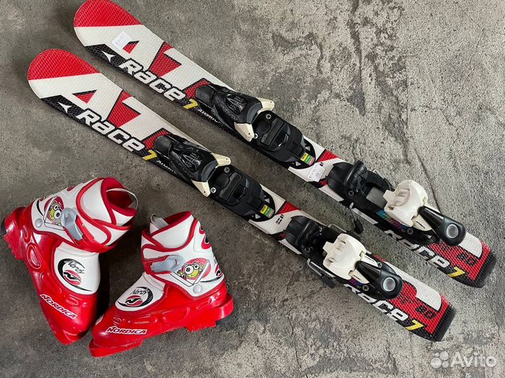 Детские горные лыжи 80 + ботинки комплект