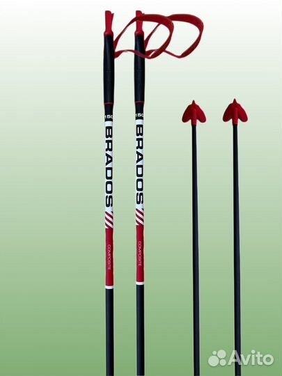 Лыжные палки stc, красный
