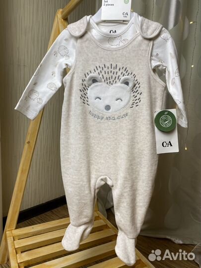 Комплект с боди 68 размер для новорожденных