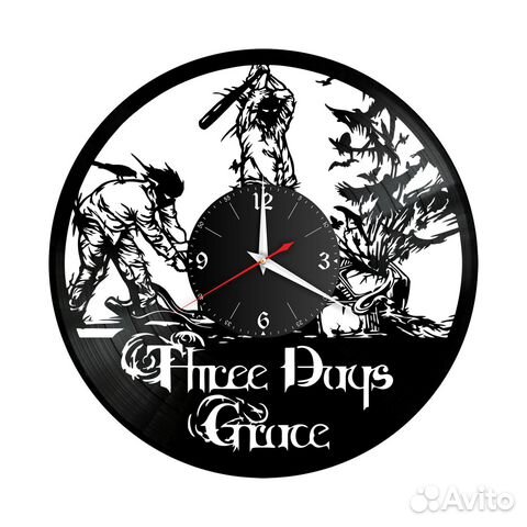 Группа Three Days Grace №1 часы из винила