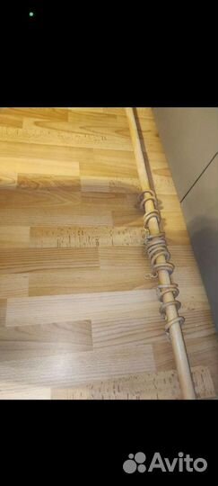 Двухрядный деревянный карниз для штор 230 см