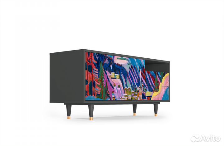 Тв-тумба T7 - Антрацит - Davos Winter