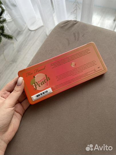 Палетка теней too faced sweet peach