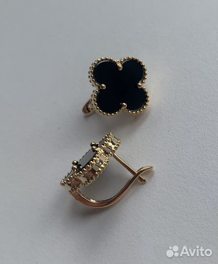 Серьги клевер Van Cleef