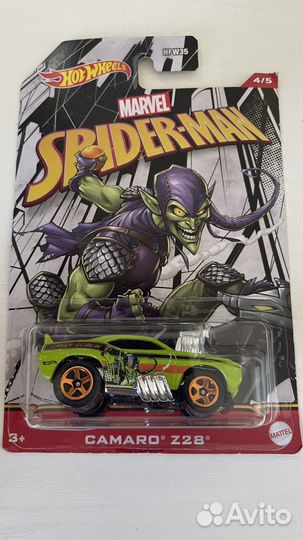 Человек-паук машинки hot wheels