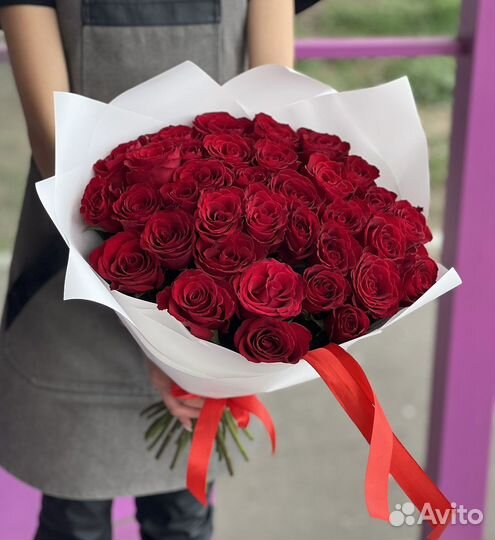 Букет из 15 красных роз Розы Цветы