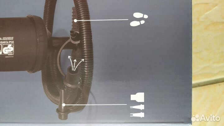 Насос ручной 30см 0.85л/цикл, шланг с 3 насадками