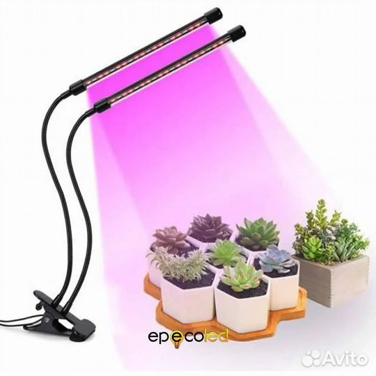Фитолампа с двумя светильниками