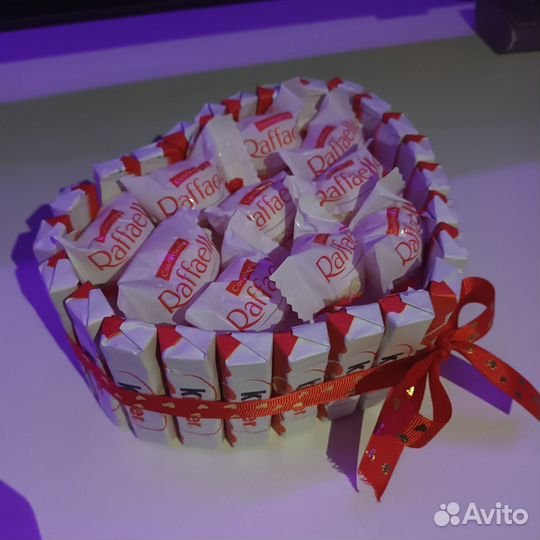 Сердце из конфет