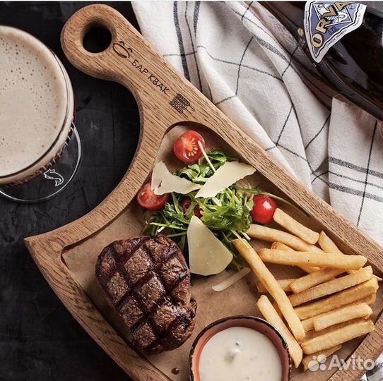 Доска из дуба для подачи стейков