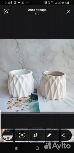 Кашпо горшок для цветов из гипса