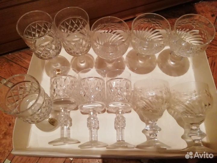 Фужеры, стопки, стаканы из хрусталя СССР