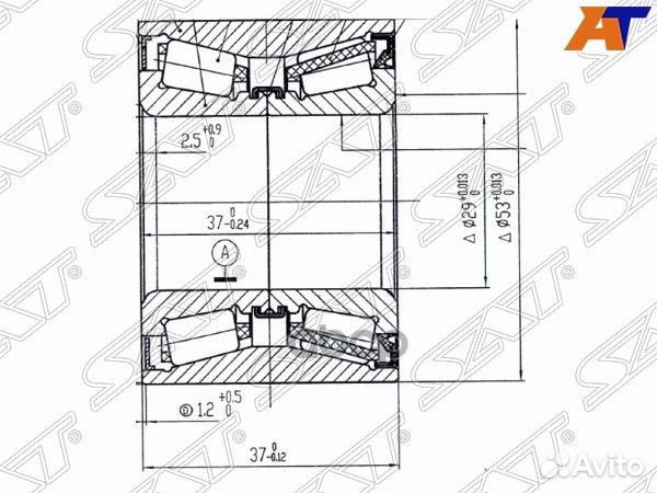 Подшипник задней ступицы ford focus 98-05/mazda