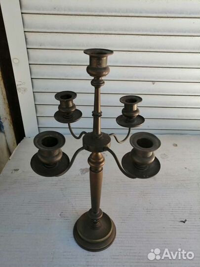 Старинный подсвечник латунь