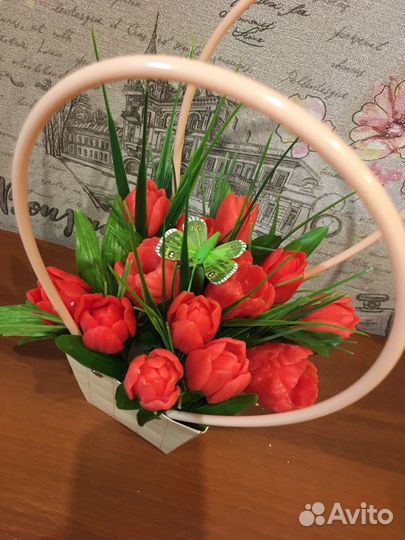 Букет цветов из мыла