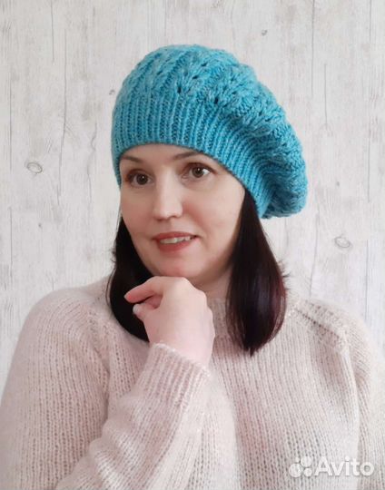Берет и митенки женские