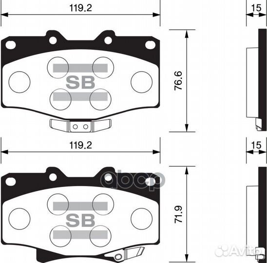 SP1420 колодки дисковые передние Toyota Land C