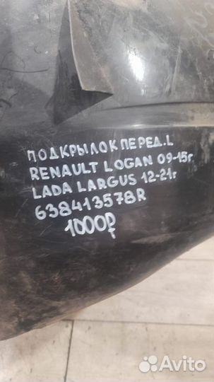 Подкрылок передний левый Renault Logan С 2009 По