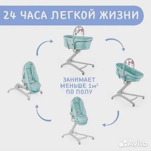 Колыбель стульчик Chicco Baby Hug 4 in 1, новая