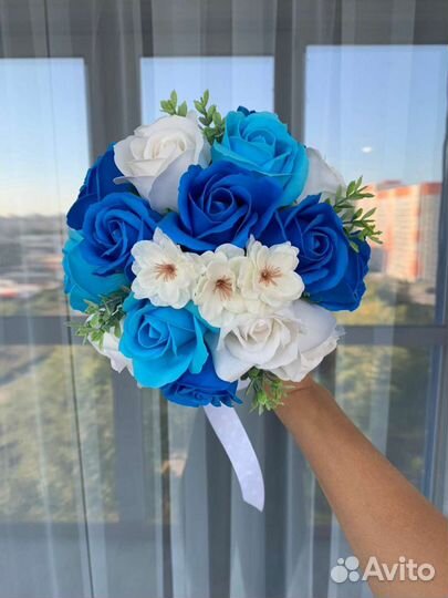 Свадебные букеты из мыльных цветов