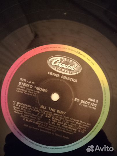 Виниловая пластинка Frank Sinatra al the way