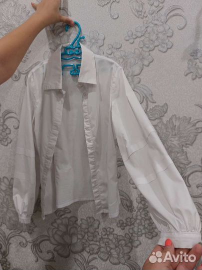 Блузка белая школьная 2-3класс 134размер