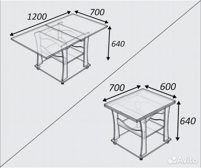 Дублин NEW Стол журнальный 600/1200*640*700 (Белый