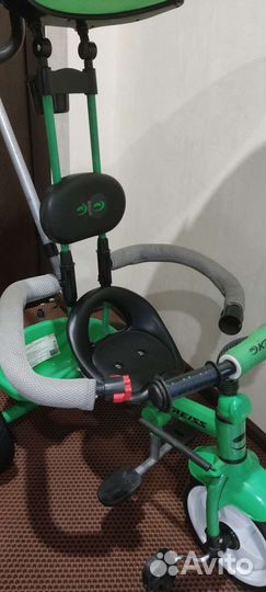 Велосипед трехколесный Kreiss с тентом Зеленый